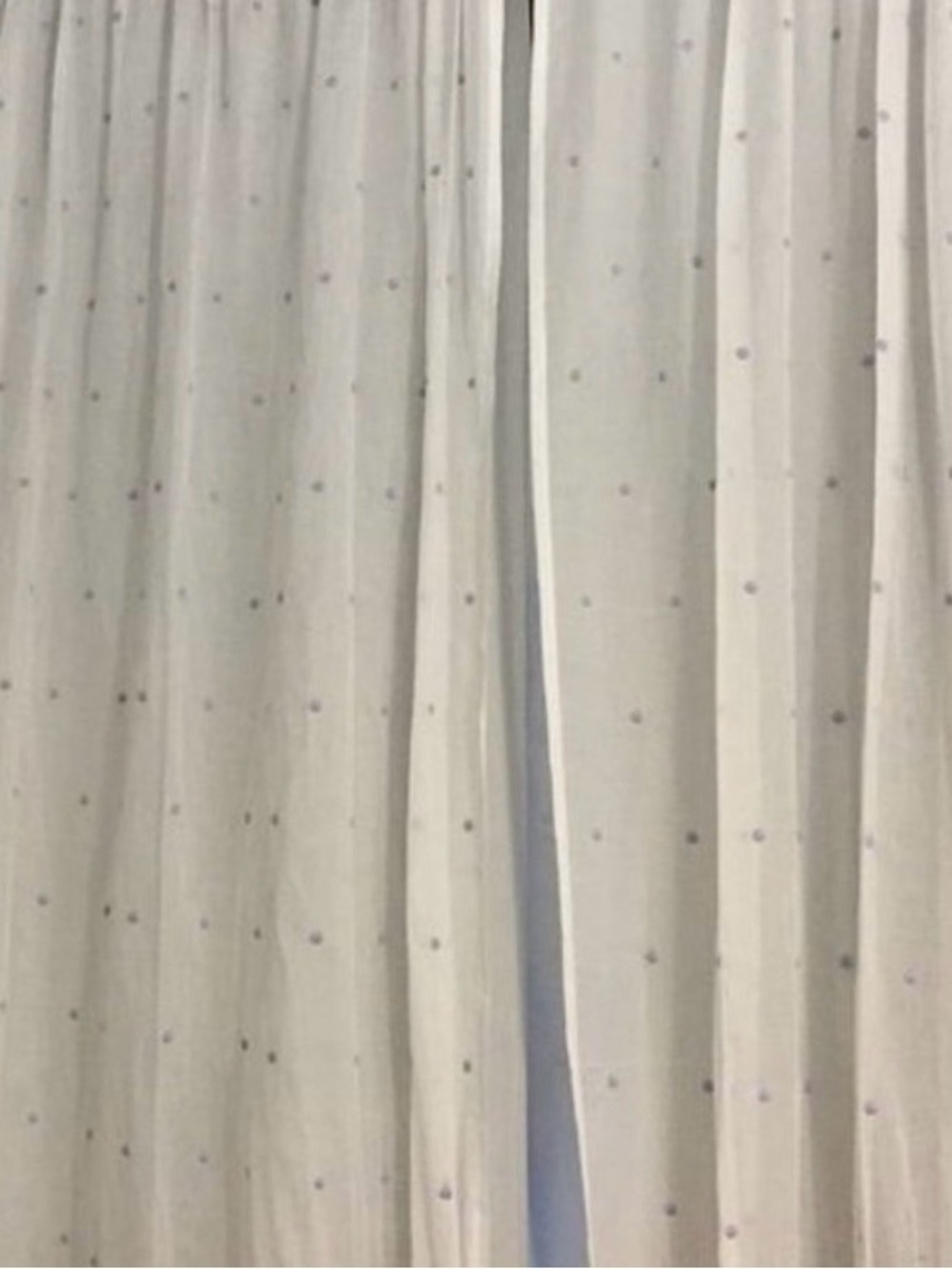 Pottery Barn Kids Light Green Polka Dot Sheer Curtains 44 x 84 - Picture 5 of 5